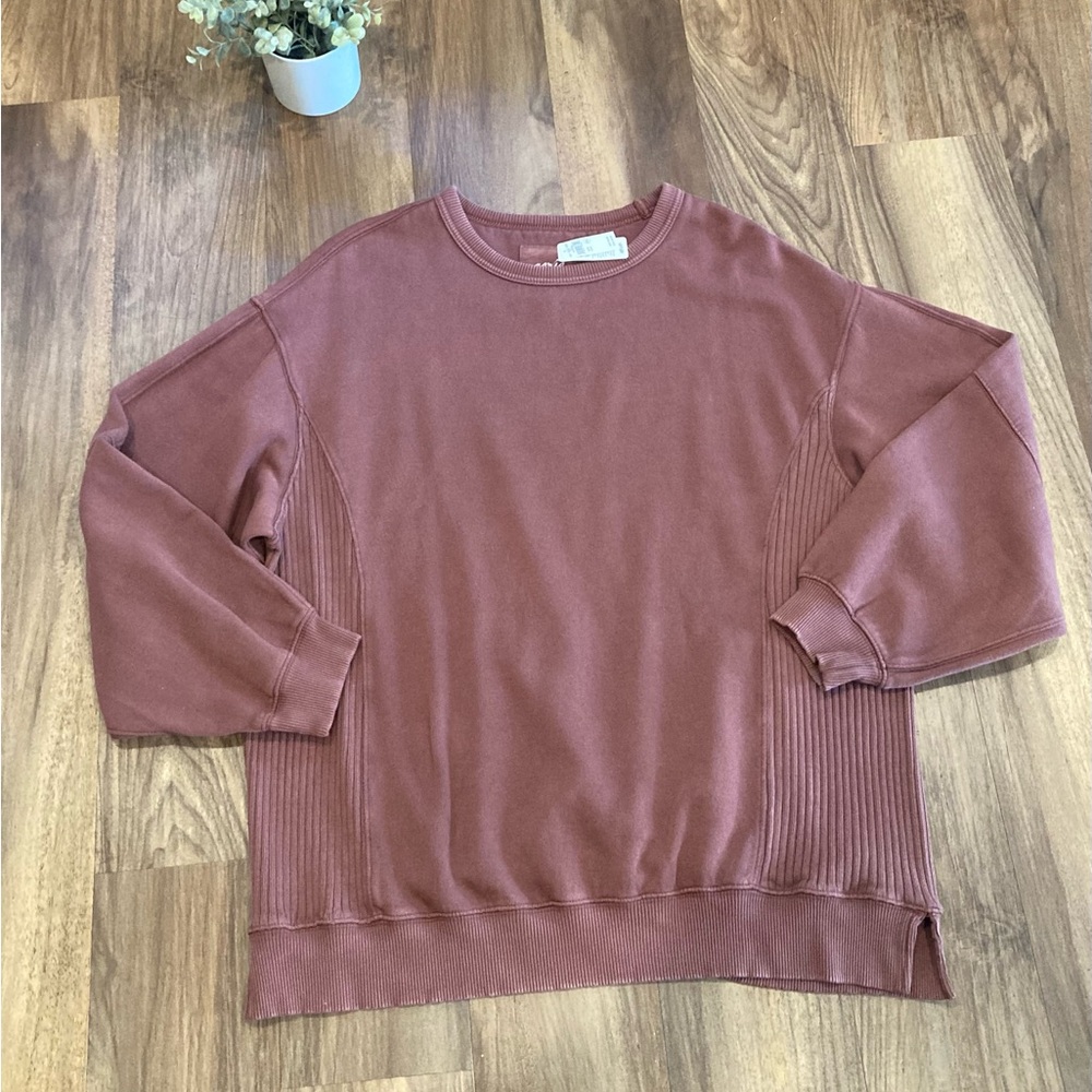 Aerie Warm Terracotta Crewneck Sweatshirt - Picture 2 of 7